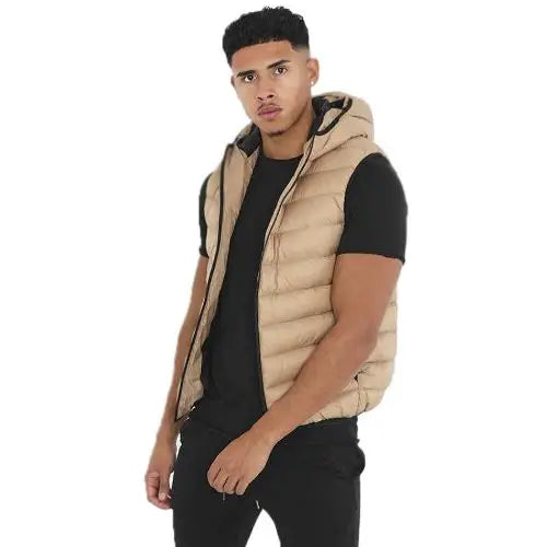 Mens brave soul blackburn gilet - Stone / S