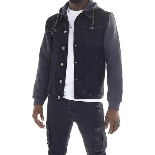 Mens brave soul hudson denim jacket - Black / S