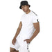 Mens brave soul labileb t shirt & short - Jet White / L