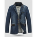 Men's casual denim patchwork suit jacket Nexellus