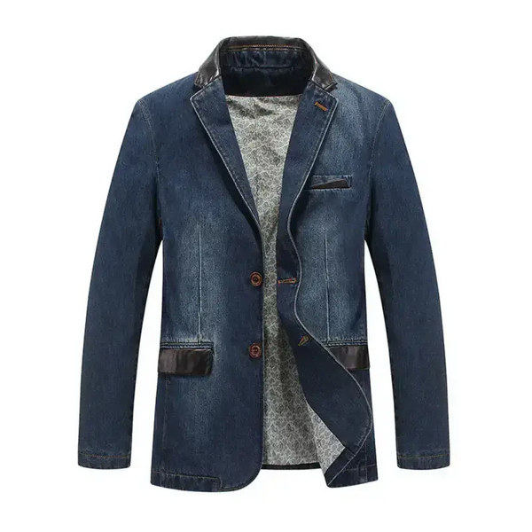 Men's casual denim patchwork suit jacket Nexellus