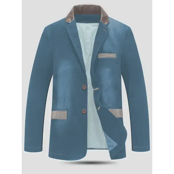 Men's casual denim patchwork suit jacket Nexellus