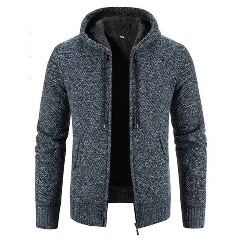 Men's casual knitted hooded zipper jacket Nexellus