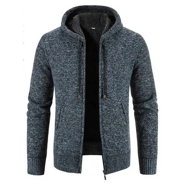 Men's casual knitted hooded zipper jacket Nexellus