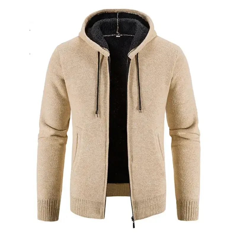 Men's casual knitted hooded zipper jacket Nexellus