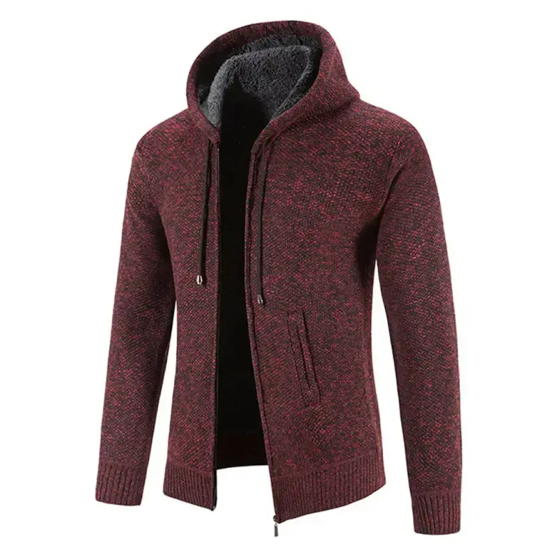 Men's casual knitted hooded zipper jacket Nexellus