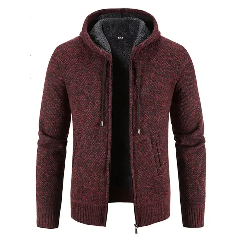 Men's casual knitted hooded zipper jacket Nexellus