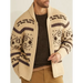 Men's casual lapel jacquard knitted jacket Nexellus