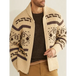 Men's casual lapel jacquard knitted jacket Nexellus