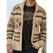 Men's casual lapel jacquard knitted jacket Nexellus