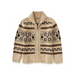 Men's casual lapel jacquard knitted jacket Nexellus