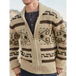 Men's casual lapel jacquard knitted jacket Nexellus