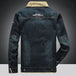 Men's Casual Loose Denim Jacket Large Plush Thickened Cotton Shirt Nexellus