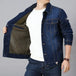 Men's Casual Loose Denim Jacket Large Plush Thickened Cotton Shirt Nexellus