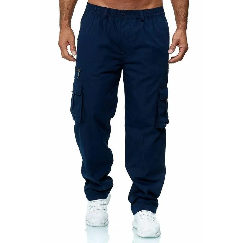 Men's Casual Multi-Pocket Loose Straight Cargo Pants Nexellus