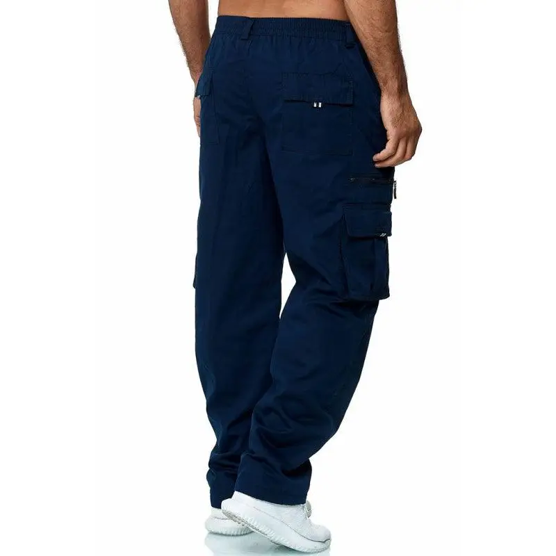 Men's Casual Multi-Pocket Loose Straight Cargo Pants Nexellus