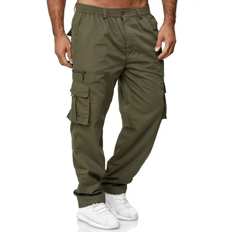 Men's Casual Multi-Pocket Loose Straight Cargo Pants Nexellus