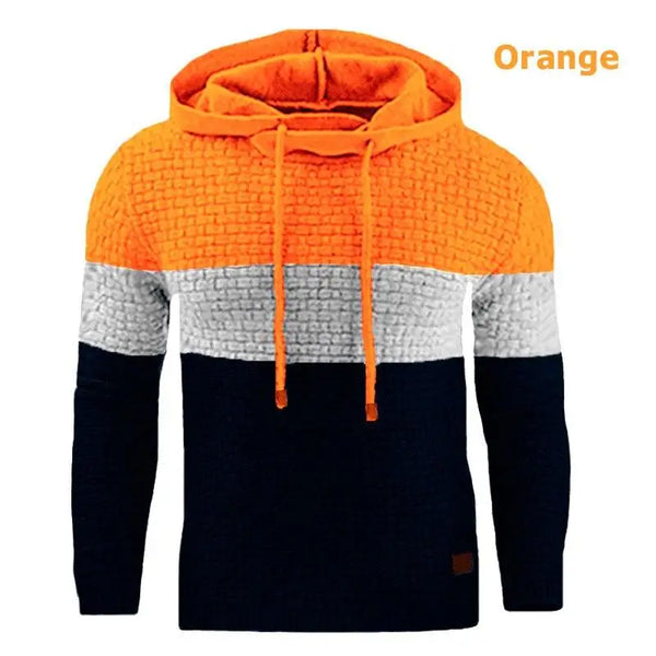 Men's Casual Oversized Hoodie Long Sleeve Patchwork Sweatshirt Nexellus