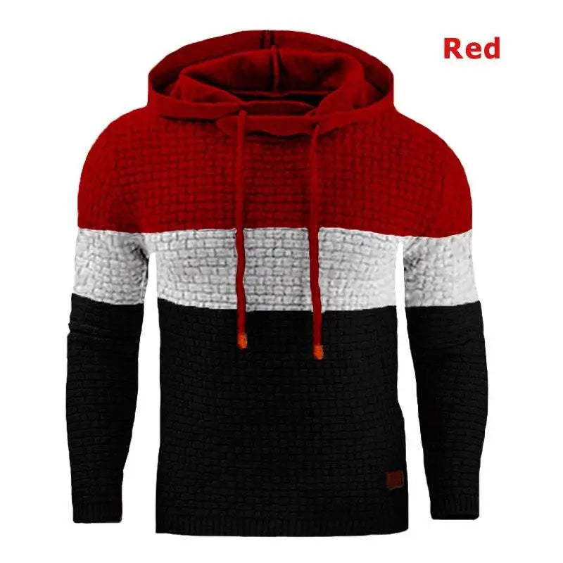 Men's Casual Oversized Hoodie Long Sleeve Patchwork Sweatshirt Nexellus