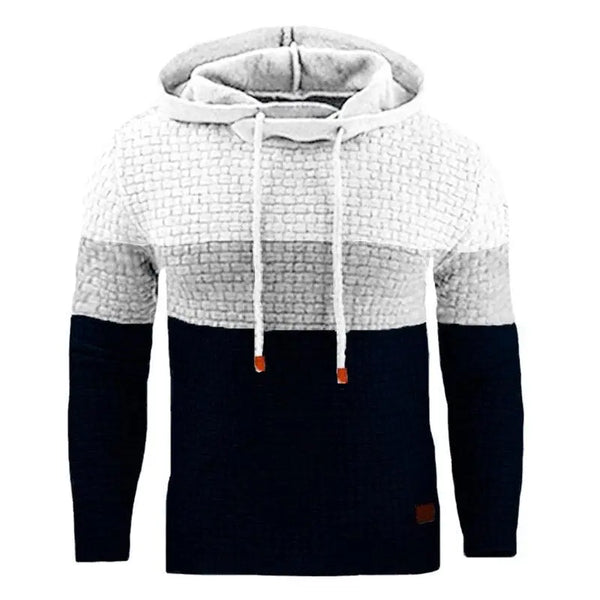 Men's Casual Oversized Hoodie Long Sleeve Patchwork Sweatshirt Nexellus