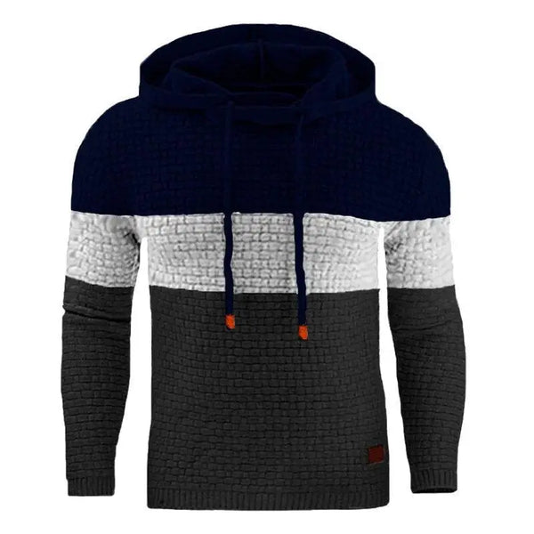 Men's Casual Oversized Hoodie Long Sleeve Patchwork Sweatshirt Nexellus