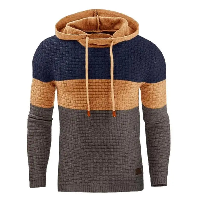 Men's Casual Oversized Hoodie Long Sleeve Patchwork Sweatshirt Nexellus