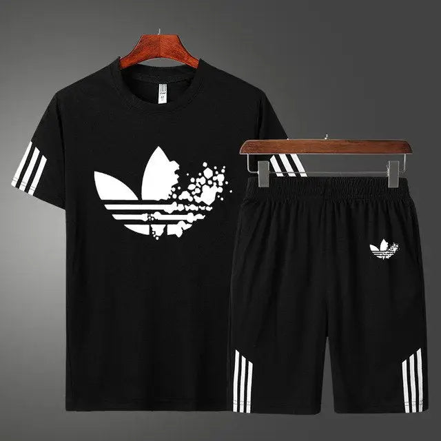 Men's Casual Shorts Suit Sportswear Sets with Brand Sweatshirt & Pant Nexellus