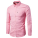 Men's casual slim cotton oxford solid color large size bottom shirt Nexellus
