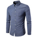 Men's casual slim cotton oxford solid color large size bottom shirt Nexellus
