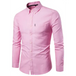 Men's casual slim cotton oxford solid color large size bottom shirt Nexellus