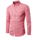 Men's casual slim cotton oxford solid color large size bottom shirt Nexellus