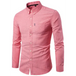 Men's casual slim cotton oxford solid color large size bottom shirt Nexellus
