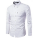 Men's casual slim cotton oxford solid color large size bottom shirt Nexellus