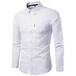 Men's casual slim cotton oxford solid color large size bottom shirt Nexellus
