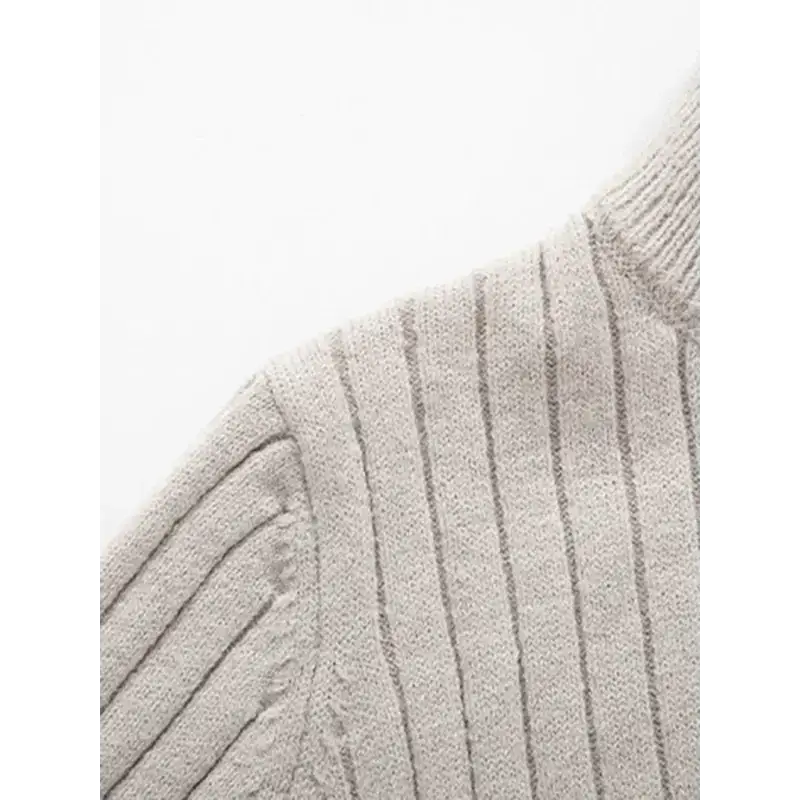 Men's casual solid color round neck stretch knitted sweater Nexellus