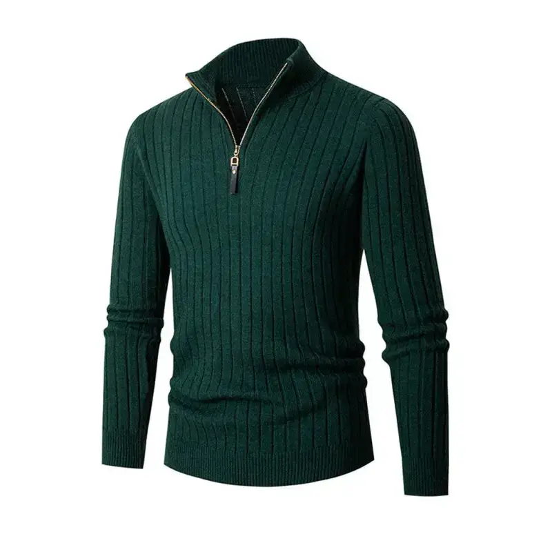 Men's casual solid color round neck stretch knitted sweater Nexellus