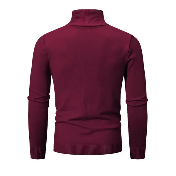 Men's casual solid color sweater half zipper pullover stand collar Nexellus