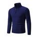 Men's casual solid color sweater half zipper pullover stand collar Nexellus