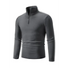 Men's casual solid color sweater half zipper pullover stand collar Nexellus