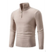 Men's casual solid color sweater half zipper pullover stand collar Nexellus