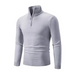 Men's casual solid color sweater half zipper pullover stand collar Nexellus