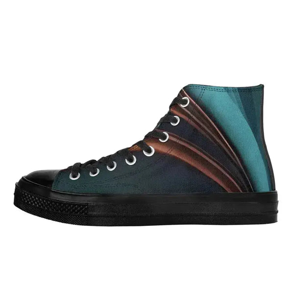 Mens classic black high top canvas shoes Nexellus