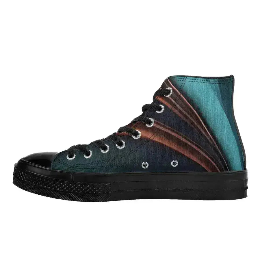 Mens classic black high top canvas shoes Nexellus