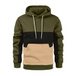 Men's colour block colour contrast long sleeve hooded sweatshirt Nexellus