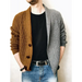 Men's colour block single breasted casual knit cardigan Nexellus