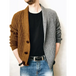 Men's colour block single breasted casual knit cardigan Nexellus