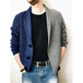 Men's colour block single breasted casual knit cardigan Nexellus