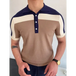 Men's colour contrast panel short sleeve polo shirt Nexellus