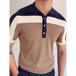 Men's colour contrast panel short sleeve polo shirt Nexellus