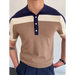 Men's colour contrast panel short sleeve polo shirt Nexellus